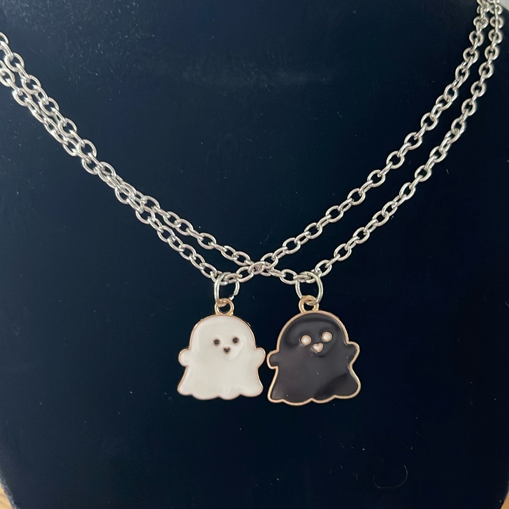 Black and White Ghost Pendants - Picture 2 of 4